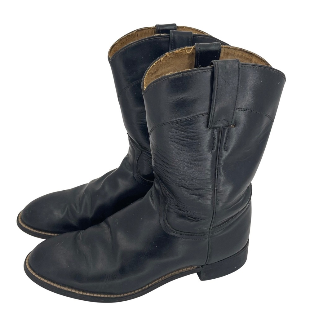 Justin Western Cowboy Boots Brown Leather Men's 5.5 D/‎ Women's 7 Rodeo Ranch